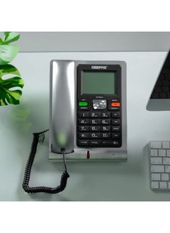 هاتف تنفيذي مزود بمعرف المتصل وشاشة LCD 16 رقمًا وإضاءة خلفية بيضاء- GTP28011