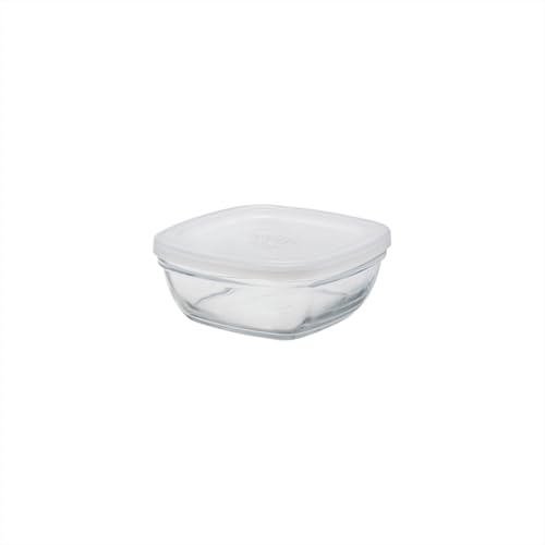 Duralex® France FreshBox Square Tempered Glass Storage Container with Lid 610 ml Set of 1 | 3X Stronger & Durable | Thermal & Shock Resistant | Microwave, Dishwasher, Freezer Safe | Kitchen Dinning - Image 1