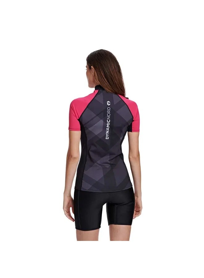 DYNAMICNORD Rg-22 Rashguard Short Sleeve Women Black/Purple Medium - Image 4