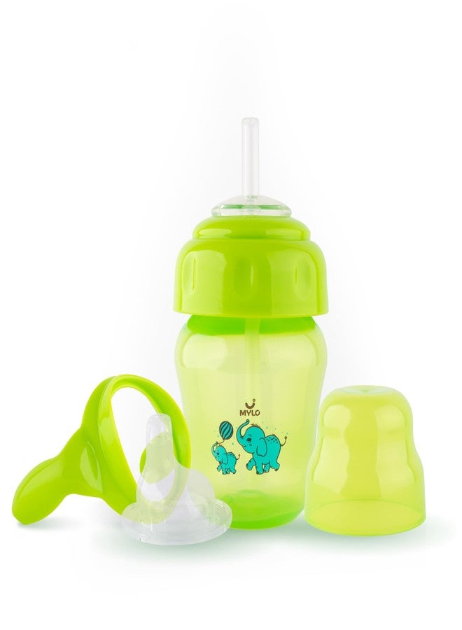 Mylo Baby Sipper | 2-in-1 Convertible Sipper with Spout & Straw | Sipper Bottle for Kids - 150ml - BPA-Free (Green) - Image 1