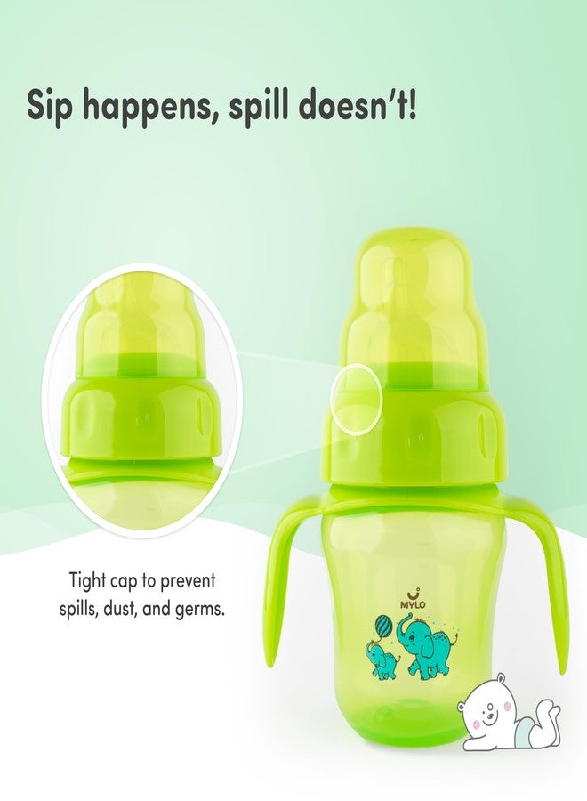 Mylo Baby Sipper | 2-in-1 Convertible Sipper with Spout & Straw | Sipper Bottle for Kids - 150ml - BPA-Free (Green) - Image 3