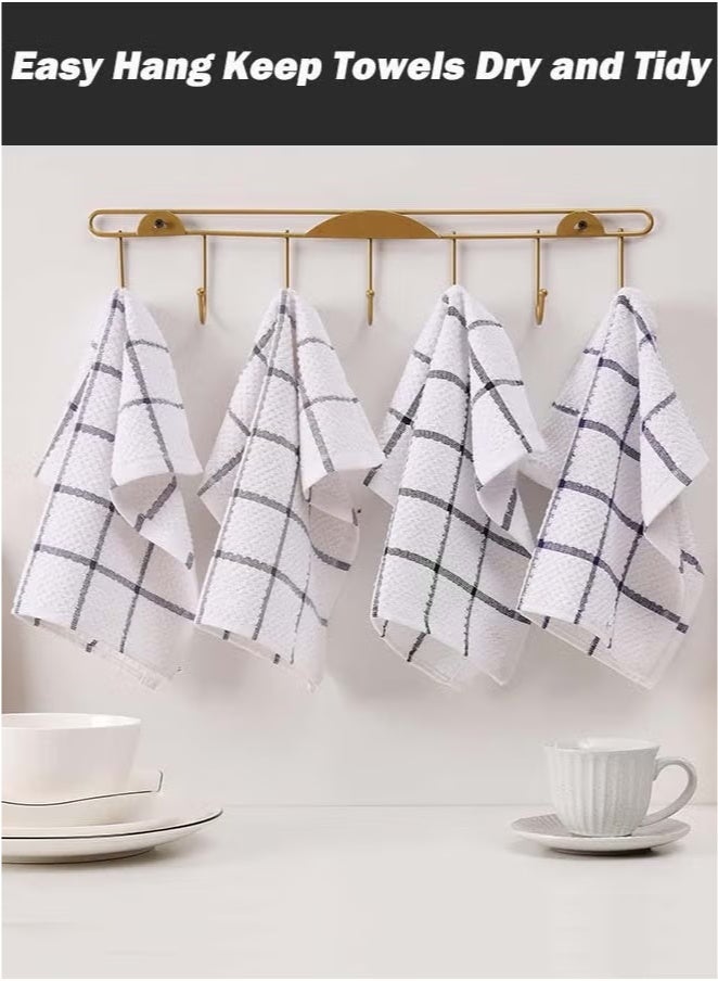 8 Pack Kitchen Dish Rags, 100% Cotton Dish Cloths for Washing Dishes, Quick Drying Kitchen Towels, Multi Purpose Dish Towels for Kitchen 12x12 Inches - Image 5