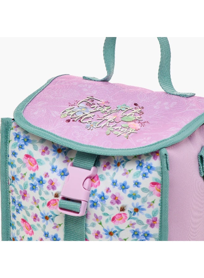 Roll road Lunch/Cooler Bag-My Little Garden-1 Cmprt--Girls (Polyester) Pink \ 20X23X14 - Image 5