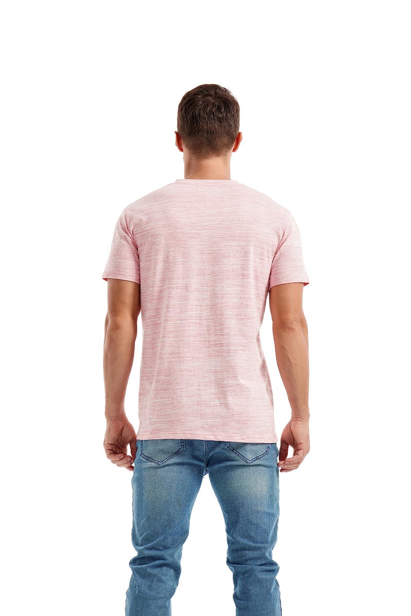 KLIEGOU Men's V Neck T Shirts - Casual Stylish Tees for Men Red-White.XL - Image 5
