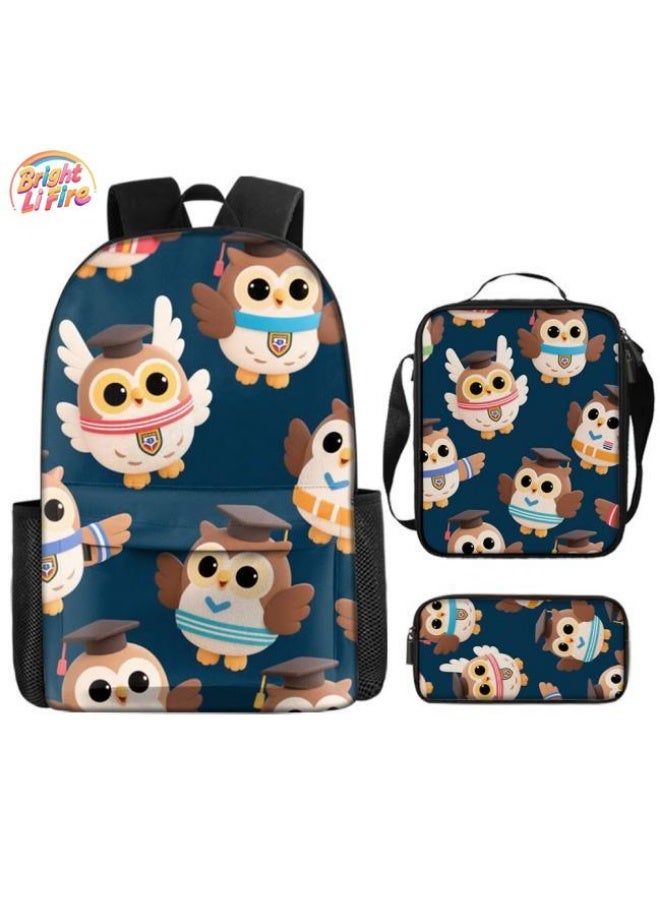 Bright Li Fire Unlock the new fashion of childish fun! Three-piece set of bags, cartoon elements for children and teenagers (students, children, friends' outings, mountain climbing, schooling, etc. can be used) - 31  - Image 1