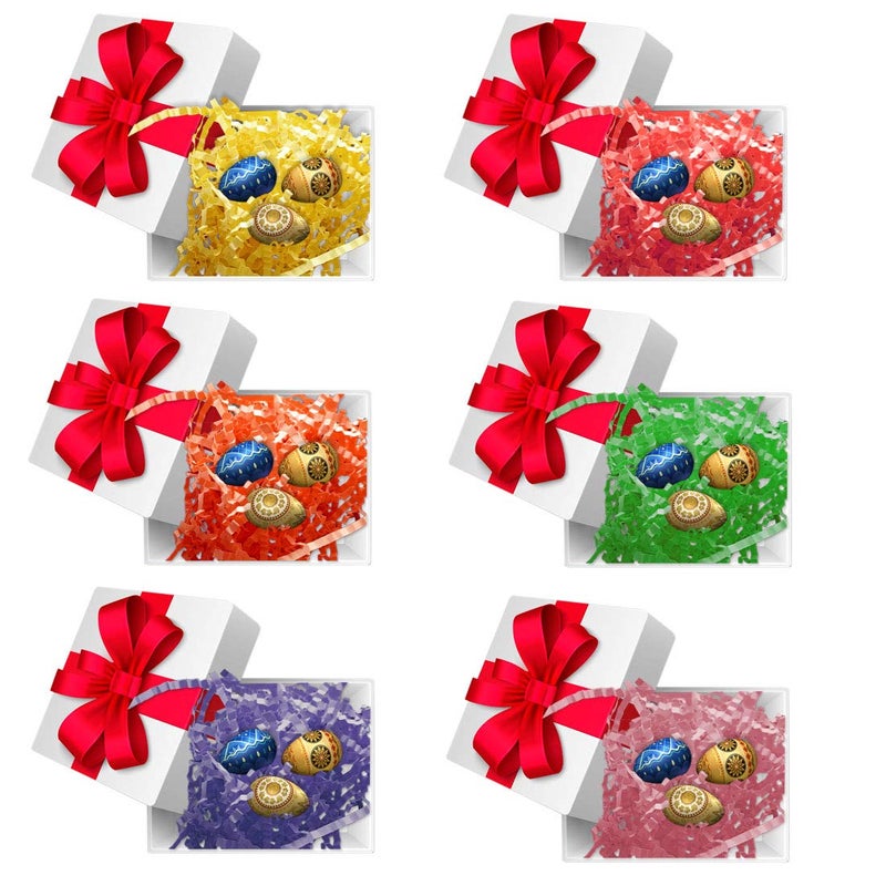 DIY Crafts Pack of 24 Pcs, Multi, Crinkle Cut Paper Shred Filler for Gift Wrapping & Basket Filling - Multi Color Kit (Pack of 24 Pcs, Multi) - Image 1