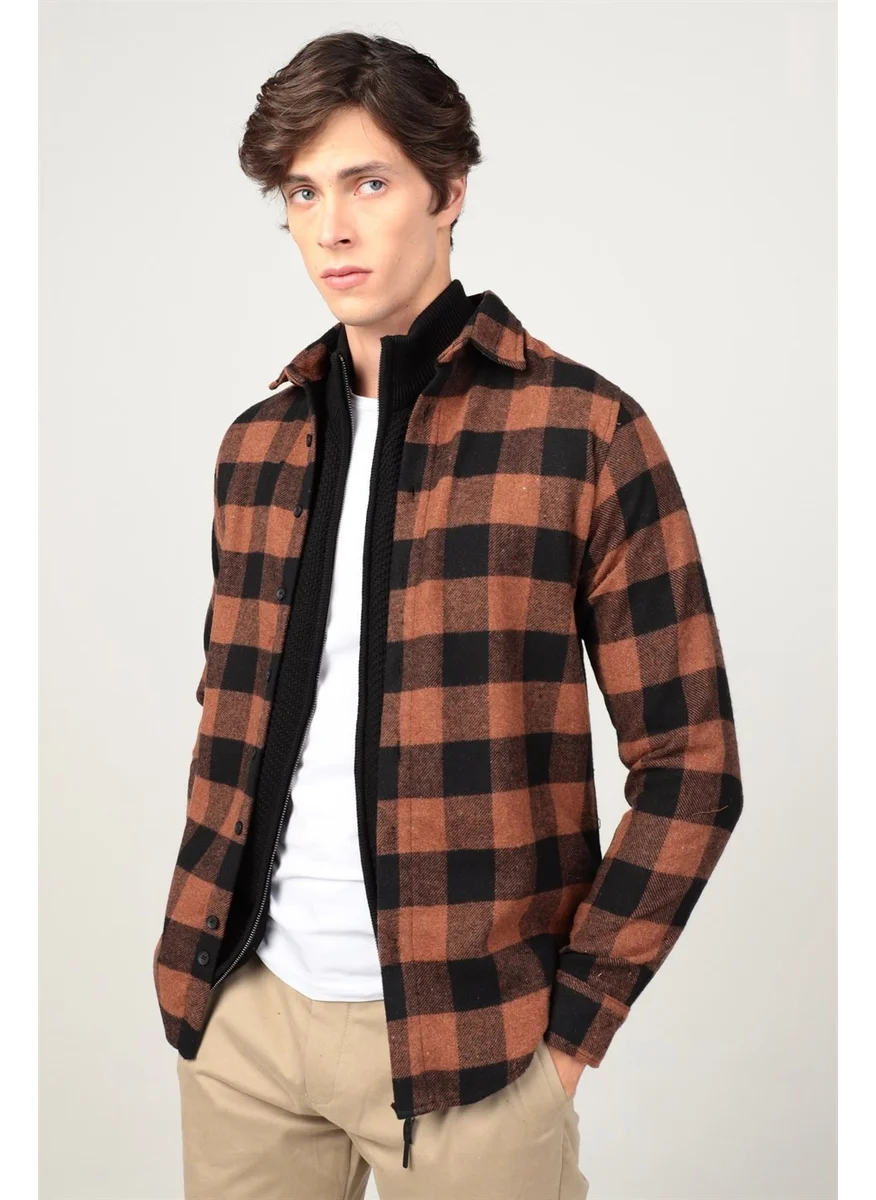 Tudors Slim Fit Winter Lumberjack Checked Men's Shirt