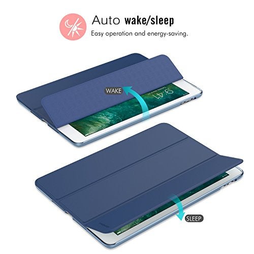 MOCA for Tablets The Apple iPad 9.7 inches 2018 / 2017 Model. A1893 A1954 A1822 A1823 PU Leather Folio flip cover (Deep Blue) - Image 5