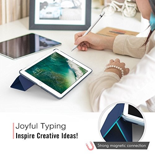 MOCA for Tablets The Apple iPad 9.7 inches 2018 / 2017 Model. A1893 A1954 A1822 A1823 PU Leather Folio flip cover (Deep Blue) - Image 4