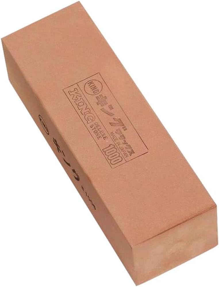 King Medium Grain Sharpening Stone- #1000 - M (8-1/4" (Long) X 2-3/4" (Wide) X 2-1/4" (High) - Image 1