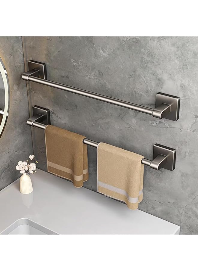 erorex Towel Rack for Bathroom (60 CM),No-Drill Wall Mounted Shower Rod Holder, Bath Accessories, 23.6" Carbon Steel Towel Bar for Bathroom,Kitchen Bedroom