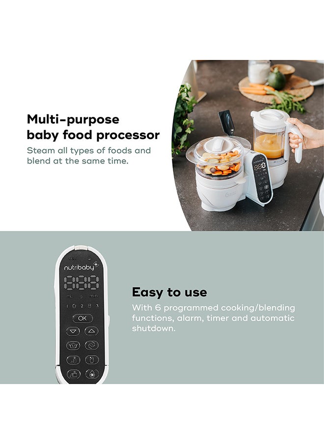 babymoov Nutribaby Plus 6 In 1 Baby Food Maker, Baby Food Blender And Steamer, Food Processor For Weaning, Warmer, Defroster, Steriliser, Nutritionist Approved  - Image 4