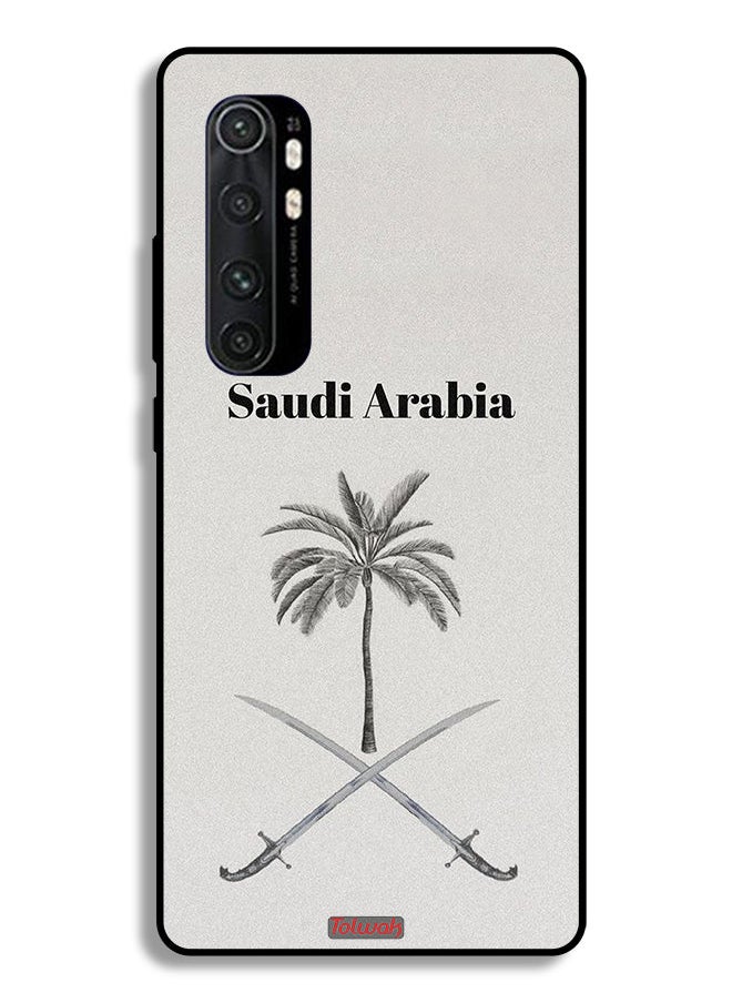 Tolwak - Xiaomi Mi Note 10 Lite Protective Case Cover Kingdom Of Saudi Arabia Sign Art - Image 1