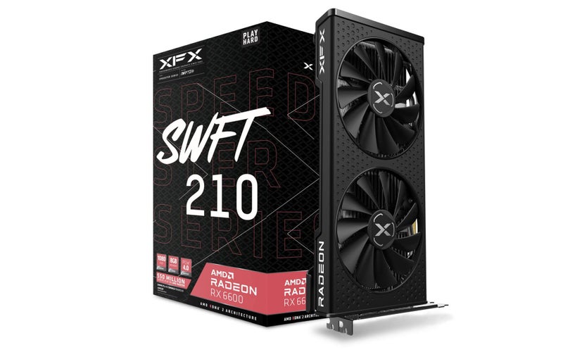 XFX Speedster SWFT 210 Radeon RX 6600 CORE Gaming Graphics Card with 8GB GDDR6 HDMI 3xDP, AMD RDNA 2 RX-66XL8LFDQ - Image 1