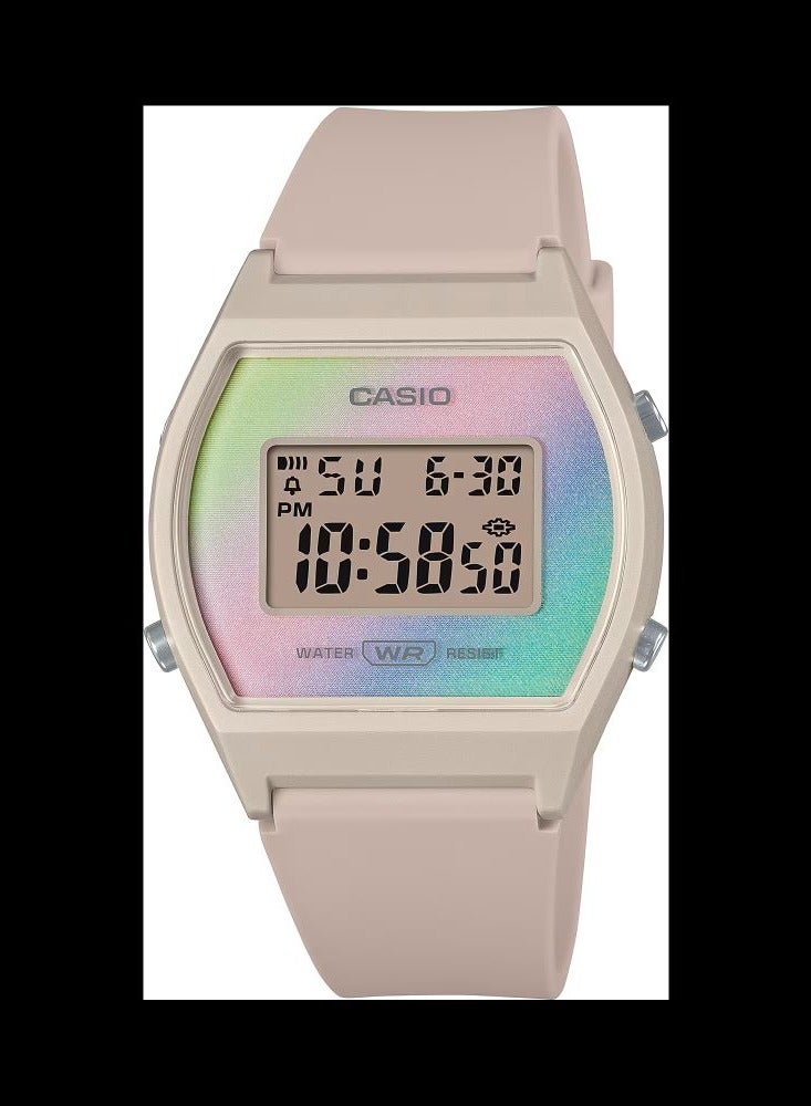 CASIO ساعة رقمية للنساء بسوار من الراتنج LW-205H-4A-39MM - Image 1