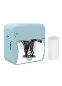 Mini Pocket Thermal Printer Multifunction Portable Sticker Maker 203DPI Instant Photo Printing Support BT Connection for Smartphone with 1 Paper Roll 57mm Compatible with iOS Android  System for