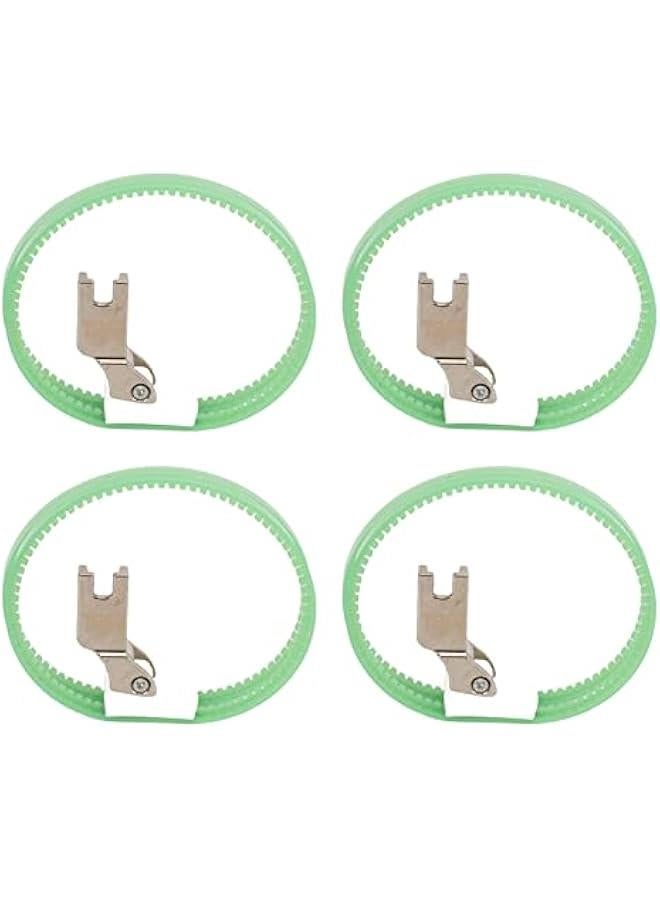 4 Pcs T350 Double Ring Presser Feet, Industrial Sewing Machine Ring Roller Feet for Industrial Sewing Machine Replacing Repairing - Image 1