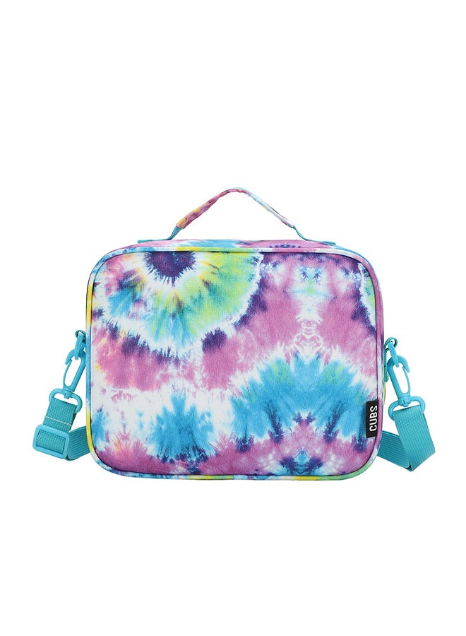 CUBS Tie Dyed Waterproof lunch bag with removable shoulder strap carrying your favorite meals to school, work or while traveling  - Image 3