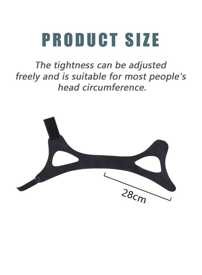 Generic V Shaped Face Pain Free Anti Wrinkle Lifting Belt, Reusable Breathable Ultra Thin Rubber Face and Neck Double Chin Adjustable Lift Bandage, Face Slimming Band for Men and Women (Black)  - Image 2
