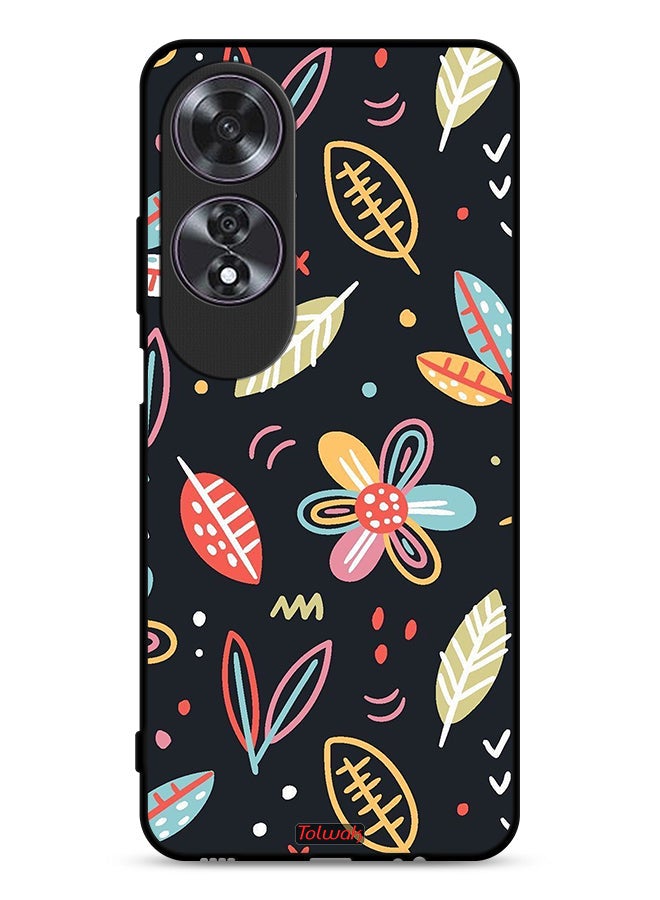 Tolwak Oppo A60 Protective Case Cover Flowers And Leaves Abstract Art - Image 1