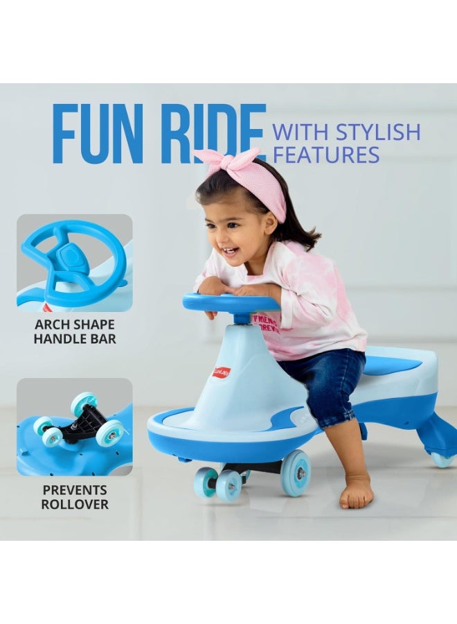 لوفلاب سيارة "صني سوينغ كار" (Sunny Swing Car) من "لاف لاب" (LuvLap) – سيارة دفع للأطفال، سيارة سحرية (Magic Car) بمقاعد مريحة وتصميم متين، مناسبة للأولاد والبنات من عمر 3 سنوات فما فوق، باللون الأزرق. - Image 2