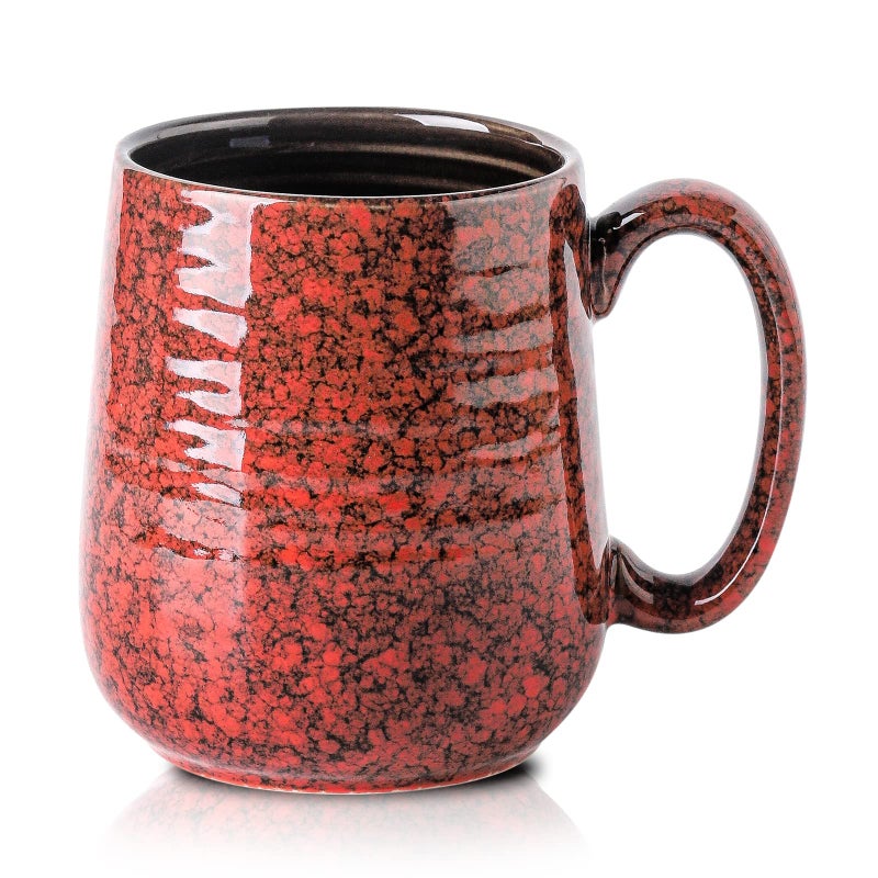 Hasense Large Coffee Mug Coffee Cup Ceramic for Men and Women 20 oz Stoneware Mug for Tea Soup Milk as Gifts Dishwasher and Microwave SafeRed