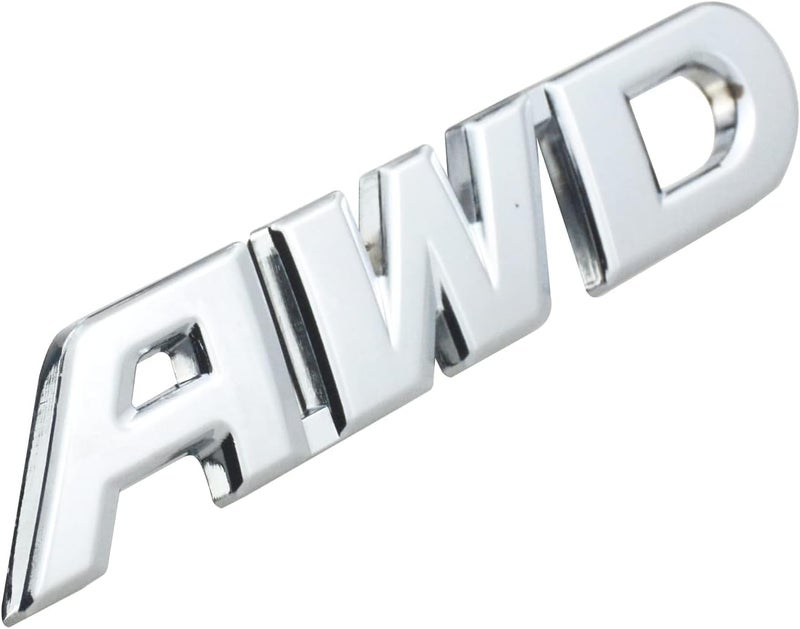 AutoBizarre 3D Raised Silver AWD Metal Monogram Emblem Badge Sticker for All Cars & Bikes (Silver) - Image 2
