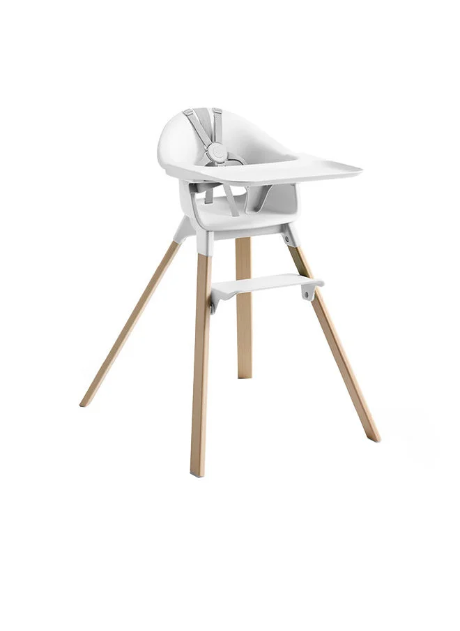 ستوك Clikk High Chairall - In - One Baby High Chair With Tray + Harnesslight, Durable And Travel Friendlyergonomic And Adjustable Featuresbest For 6 - 36 Months Or Up To 15Kg/33Lbswhite