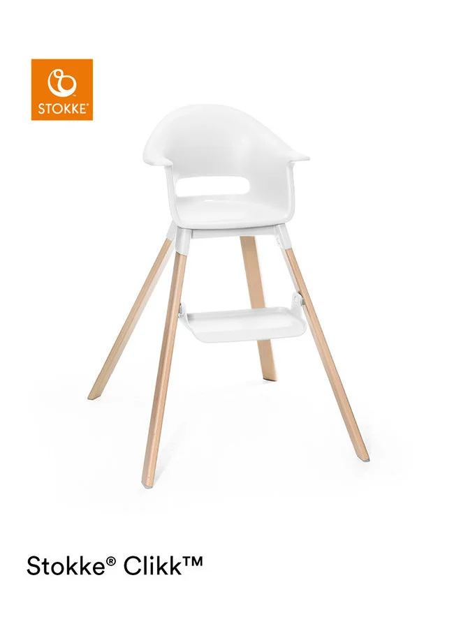 ستوك Clikk High Chairall - In - One Baby High Chair With Tray + Harnesslight, Durable And Travel Friendlyergonomic And Adjustable Featuresbest For 6 - 36 Months Or Up To 15Kg/33Lbswhite