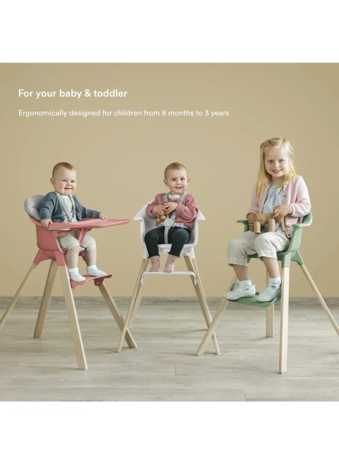 STOKKE Clikk High Chairall - In - One Baby High Chair With Tray + Harnesslight, Durable And Travel Friendlyergonomic And Adjustable Featuresbest For 6 - 36 Months Or Up To 15Kg/33Lbswhite