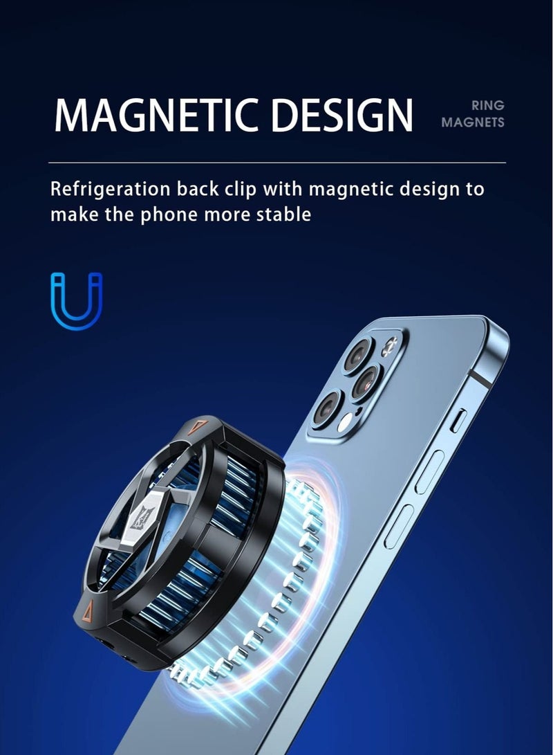 Phone Cooler, Semiconductor Cooling Fan Compatible with Magsafe, Portable Noiseless Cooling Game Artifact for PUBG, Live Vlog, for iOS/Android 4-6.7 Inch Phones - Image 4