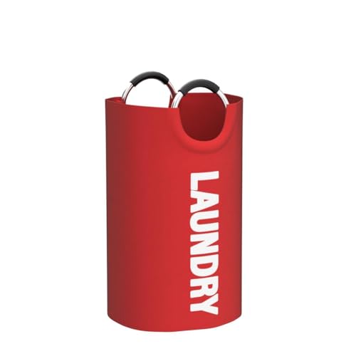 Velolight Laundry Basket with Handles (Large 82 L) Big Foldable Laundry Bag Bin Hamper for Dirty Used Clothes for Washing (72Cms * 38Cms) (Red, Large) - Image 4