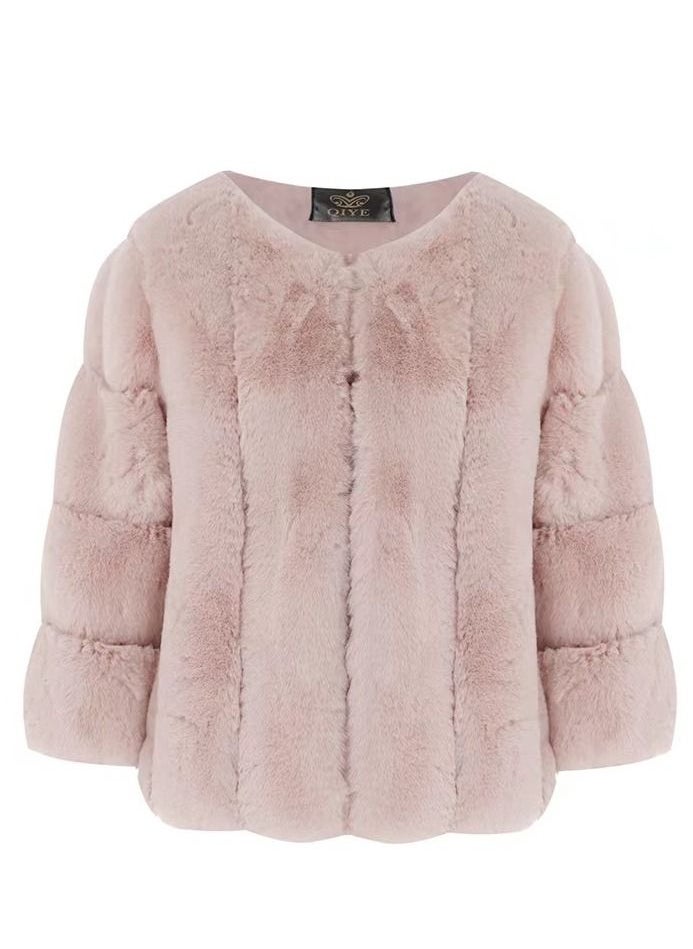 QIYE - Women's New Fashion Autumn Winter Short Round Neck Coat - Image 1