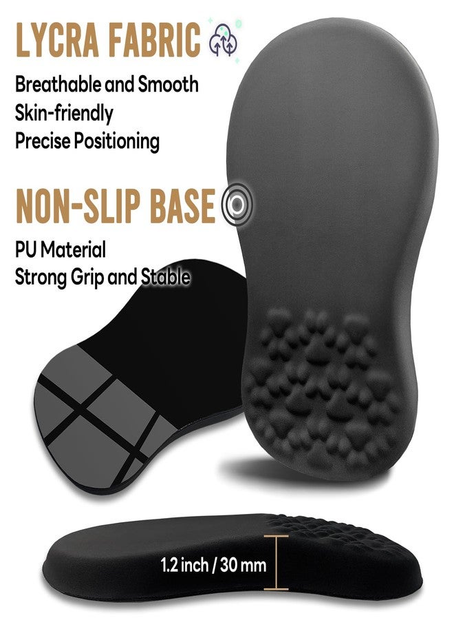 ailifeer Black Ergonomic Mouse Pad with Wrist Rest Support,Non-Slip PU Bottom & Memory Foam Massage Bulge Cat Paw Pad Design,Relieves Carpal Tunnel Pain-an Ideal Mousepad for Office Desk Accessories - Image 4