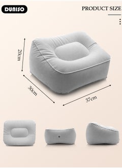 DUNISO Inflatable Foot Rest, Portable Inflatable Foot Pillow for Multifunctional, PVC Flocking Foot Bolster for High Resilience Reduce Fatigue, Suitable for outdoor and indoor use  - Image 4