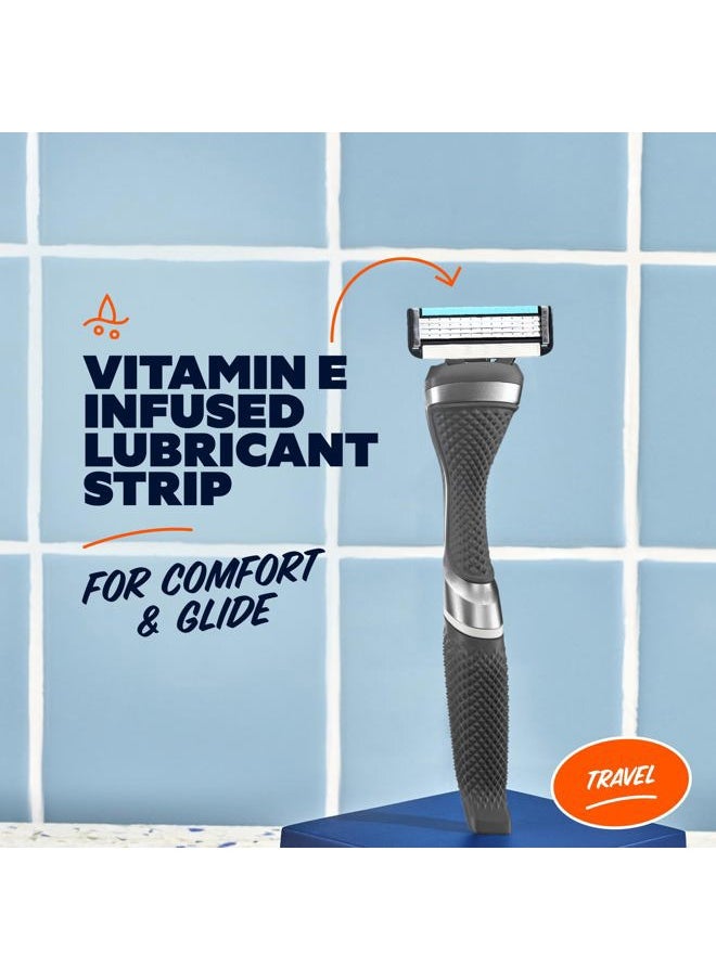 DOLLAR SHAVE CLUB - Travel Shave Set | 4 Swift Rinse Refill Cartridges, 1 Handle, 1 Razor Cover - Image 1