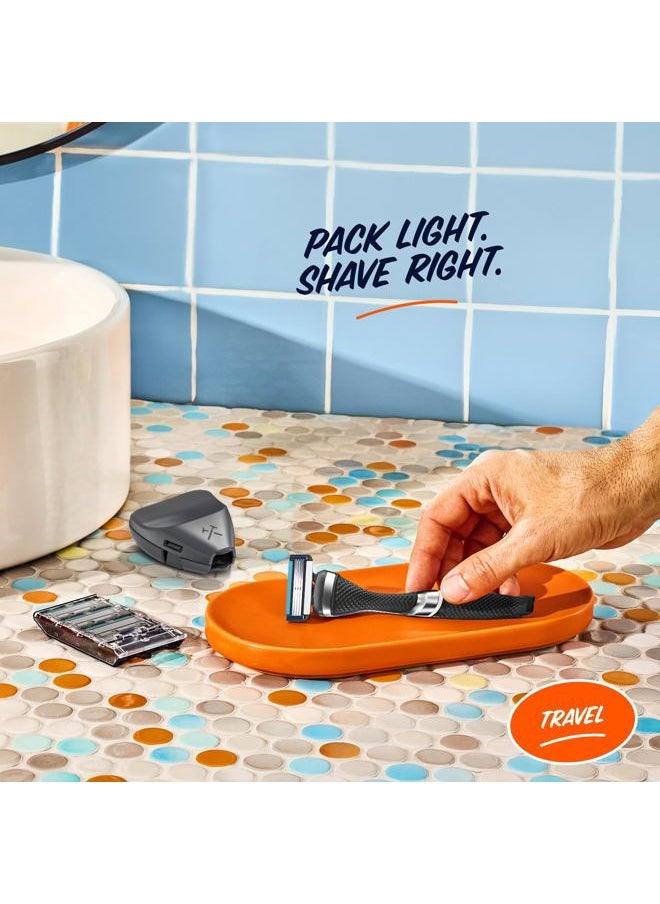 DOLLAR SHAVE CLUB Travel Shave Set | 4 Swift Rinse Refill Cartridges, 1 Handle, 1 Razor Cover  - Image 3