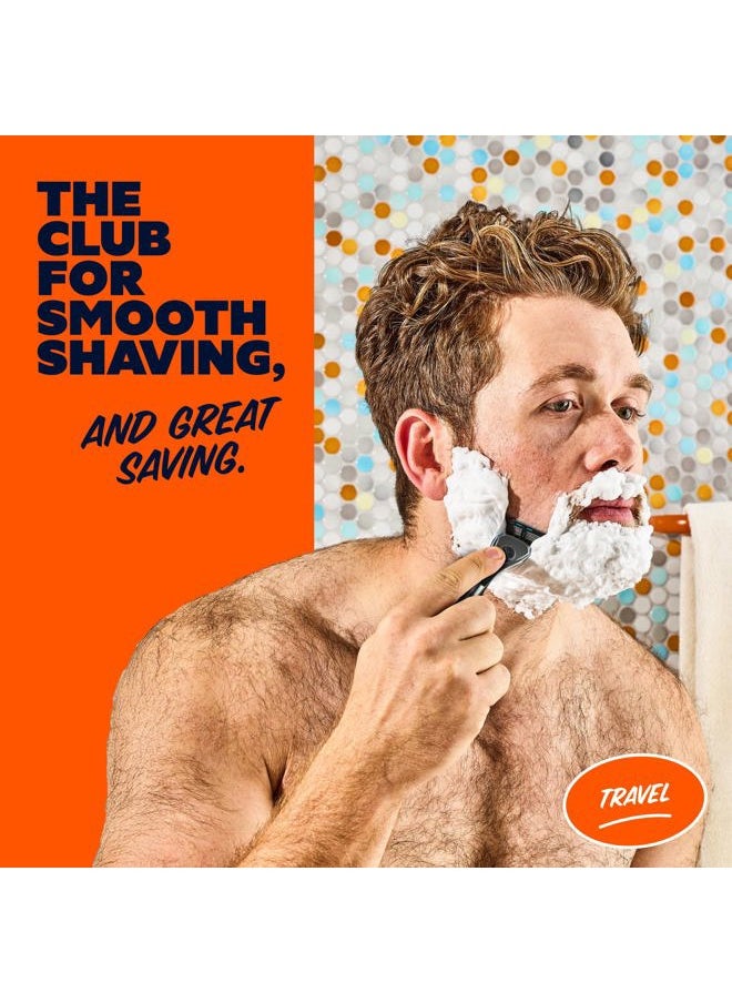 DOLLAR SHAVE CLUB Travel Shave Set | 4 Swift Rinse Refill Cartridges, 1 Handle, 1 Razor Cover  - Image 4