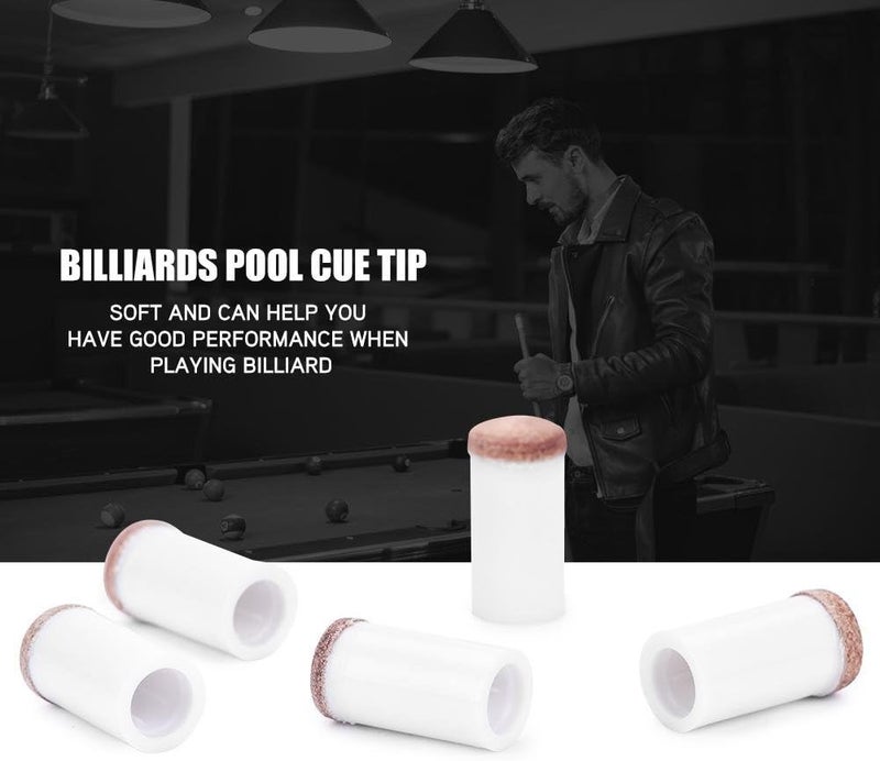 comfrt 10Pcs Cue Tips Billiard Replacement with Pool Cue Stick Ferrules Parts - Image 4
