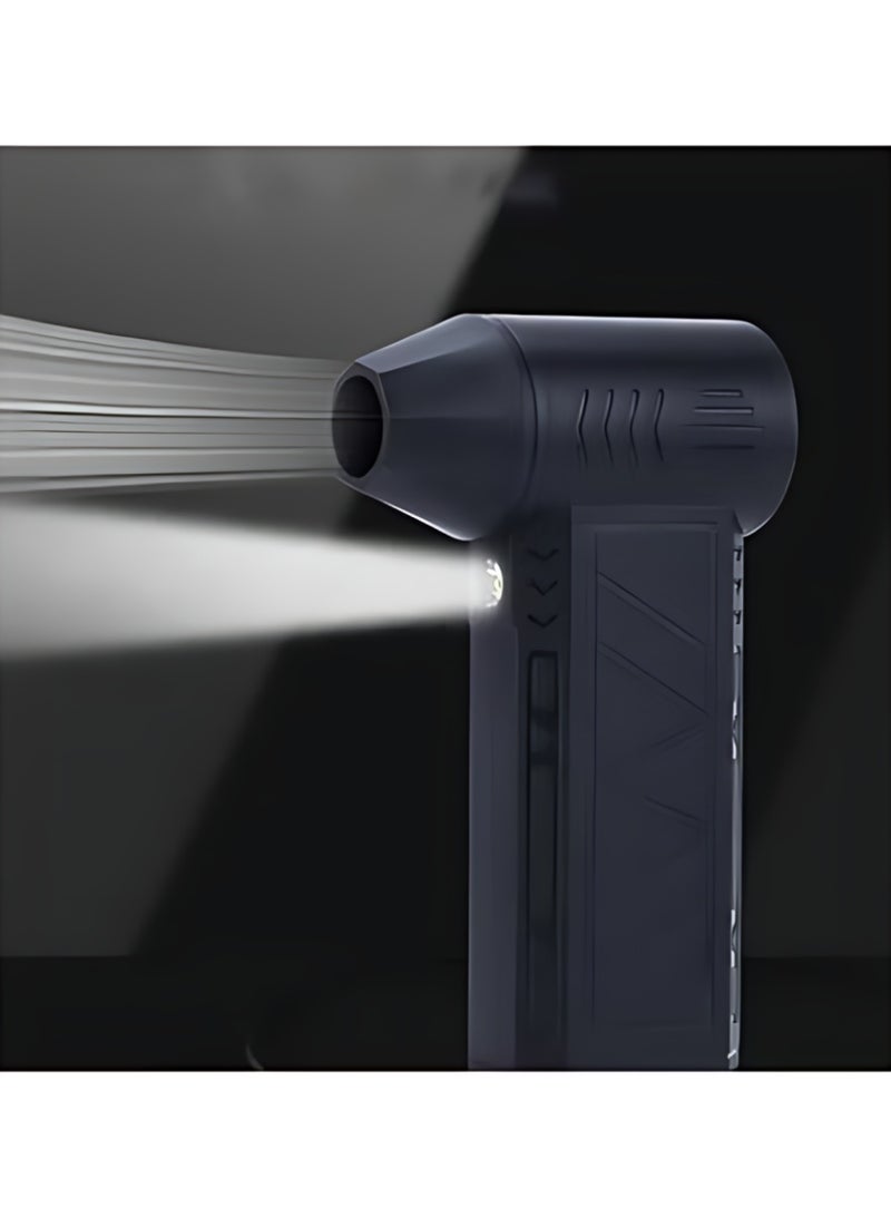 XiaoGiqi Cordless Handheld Powerful Blower, Electronic Air Blower, Cordless Leaf Blower, Air Blower Jet Fan LED Turbo Blower Turbo Violent Brushless Fan Outdoor Portable Mini Handheld Dryer - Image 5