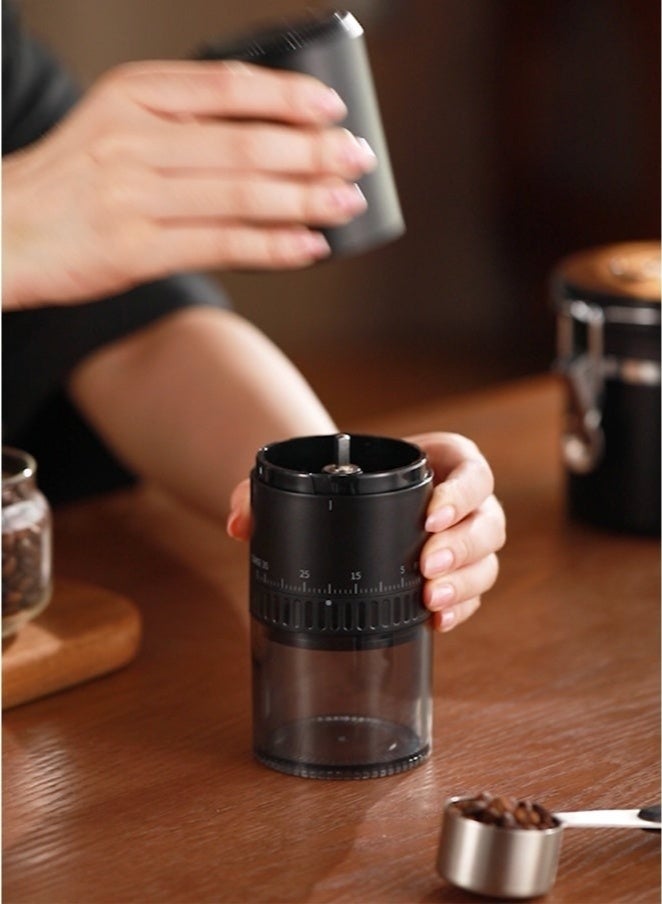 توسكانا يو مطحنة قهوة كهربائية محمولة قابلة للشحن أسود USB C - Image 4