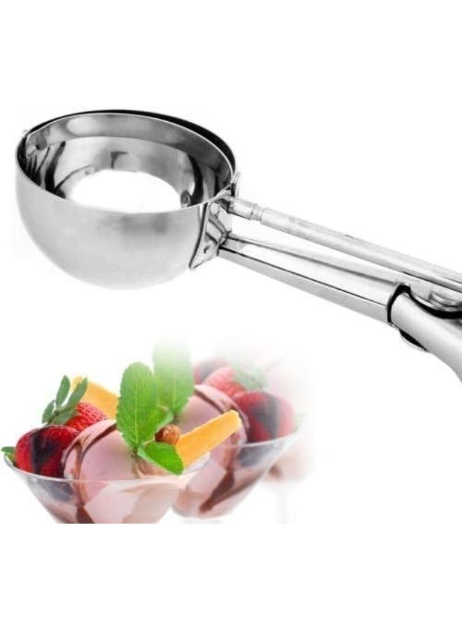 Ice Cream Scoops Fruit Scoop Stainless Steel Cookie Scoop for Ice Cream Meatballs Mellon Balls Mashed Potatoes and Muffins 2 PCS - Image 2