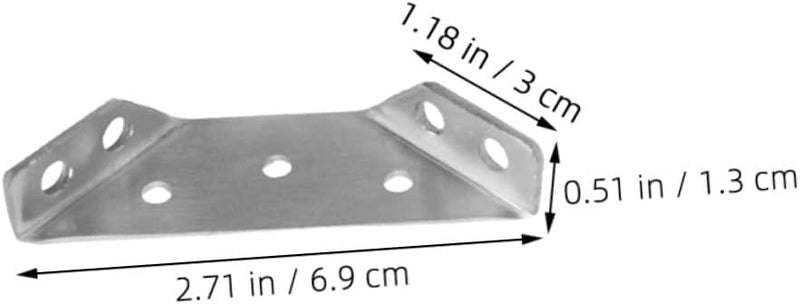 Garneck 40pcs Stainless Steel Corner Brackets 90 Degree Triangle Cabinet Support Braces Small Countertop Shelf Brackets for Wood Furniture - Image 2