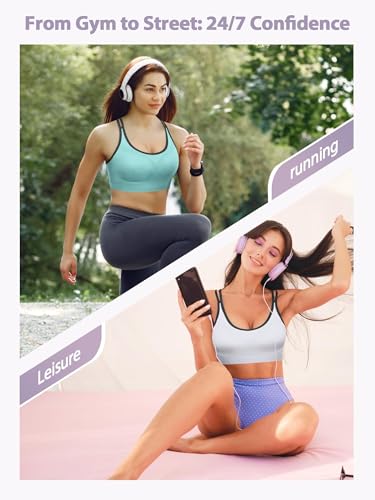 VEQKING Women's Strappy Sports Bras Criss Cross Back Workout Yoga Bra High Stretch Removal Padded Training Sport Bra - Image 4