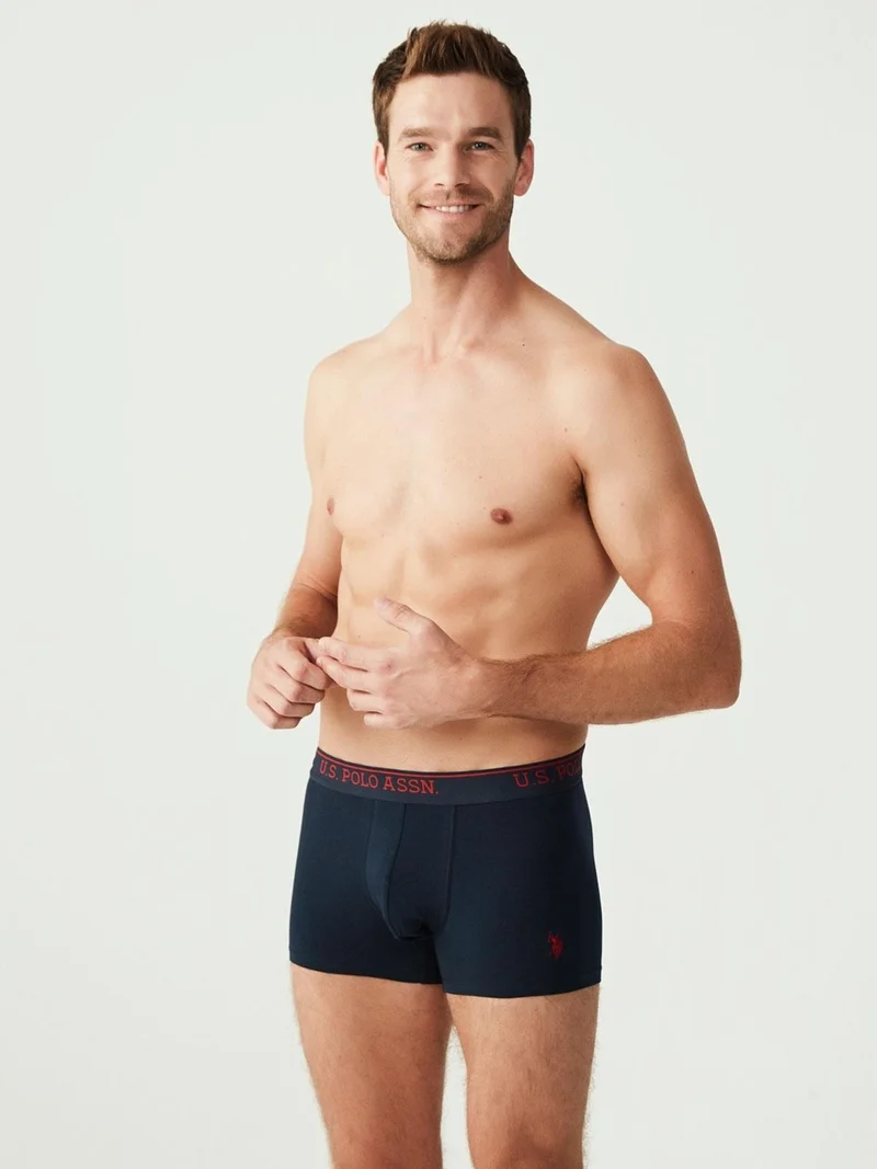 يو اس بولو اسن Men's Black - Anthracite Melange - Navy Blue 3-Pack Boxer 90005