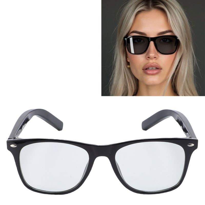 Smart Translation Glasses Over 100 Languages Real Time Video Translation Built in Mic Speaker Bluetooth5.3 Smart Glasses Black Frame Clear - Image 4