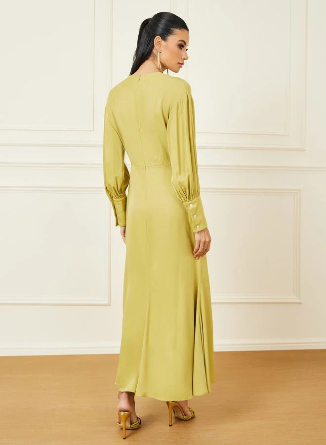 Styli Silky Flared Dress
