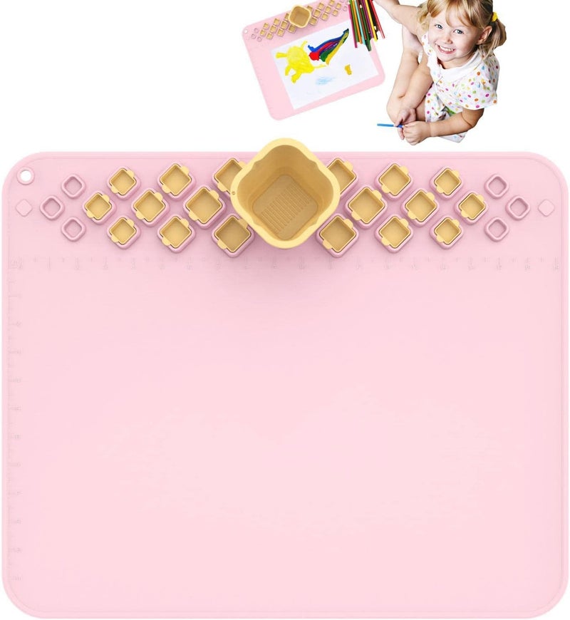 windforgecraft Silicone Art Mat, Silicone Mats for Crafts, Creative Silicone Sheet with Lip for Jewelry Resin Molds Counter Table Countertop Protector Placemat, Pet - Image 1