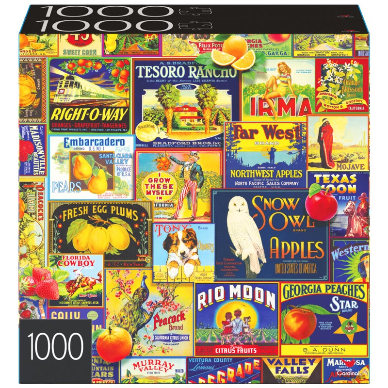 Spin Master Games, 1000-Piece Jigsaw Puzzles 2-Pack, Retro Comics & Fruit Labels, Puzzles for Kids Ages 8 & Up - Image 4