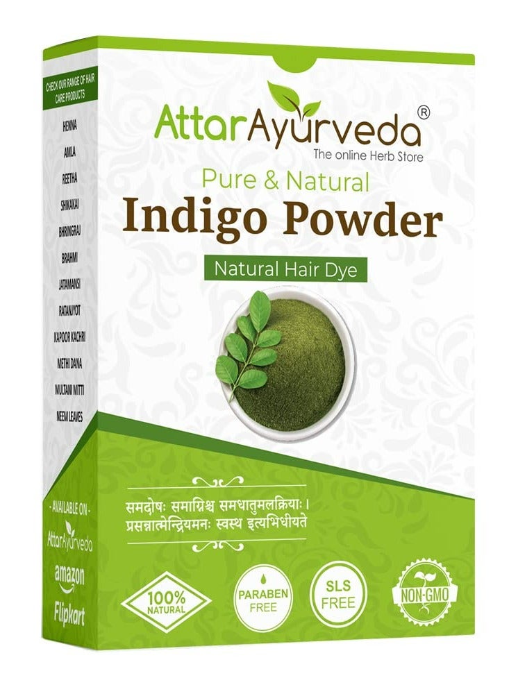 Attar Ayurveda Indigo Powder for black Hair (200 grams) - Image 1